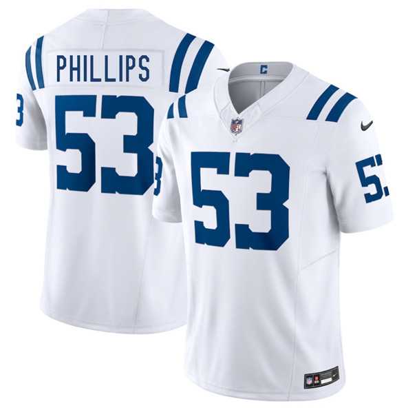 Men & Women & Youth Indianapolis Colts #53 Jacob Phillips White 2025 F.U.S.E. Vapor Limited Stitched Jersey->indianapolis colts->NFL Jersey